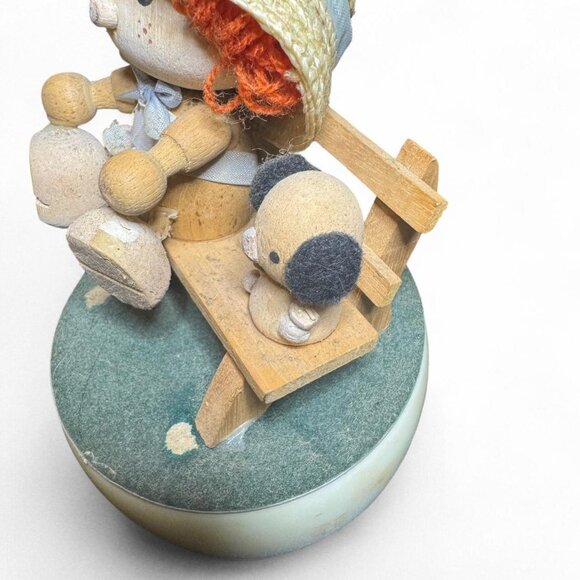 VTG Chadwick Miller Rotating Music Box Wooden Doll & Dog - Picture 2 of 5